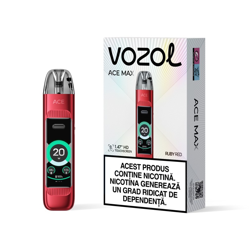 KIT ACE MAX Pod Carbon Ruby Red KIT ACE MAX Pod Carbon Ruby Red | VOZOL