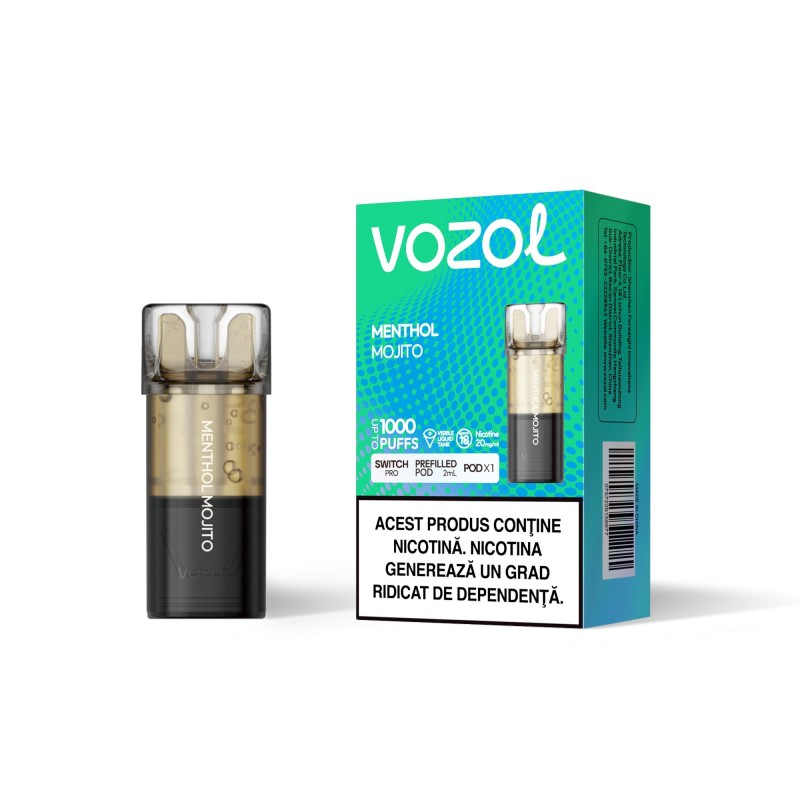 Narghilea electronica reincarcabila SWITCH PRO MENTHOL MOJITO SINGLE POD | GALASUN